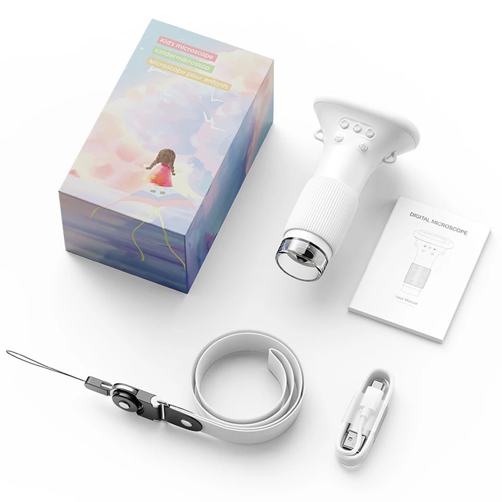 1000X Electronic Magnifier Children Biological Insect Coin Magnifier 2 Inch IPS Screen 2MP Lens Mini Portable Microscopes - Shopifynow