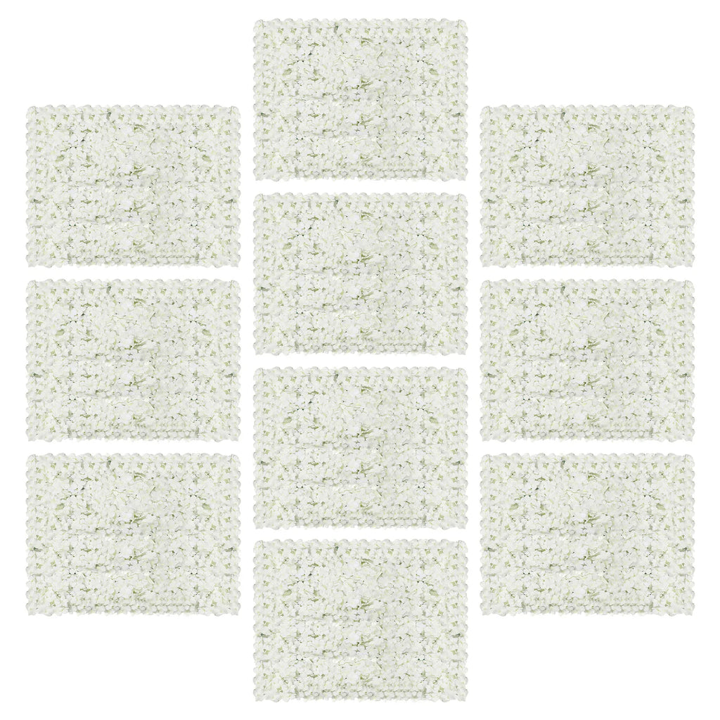 Flower Wall Panels, 10-piece Set, Artificial Silk and Plastic, 2.58ft² Coverage, Easy To Hang, Durable, Water-resistant, Great F Shopifynow