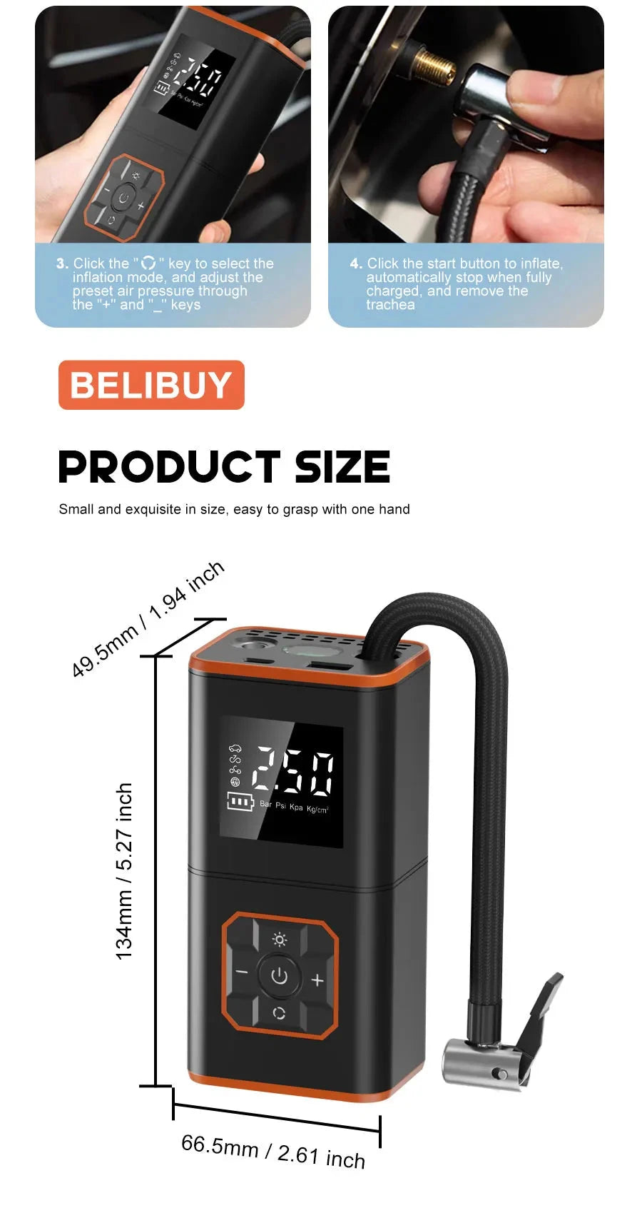 ABS Car Tyre Inflator Portable Air Compressor Car Inflatable Pumps Air Pump Suitable For Inflating Car Motorcycle Bicycle Shopifynow