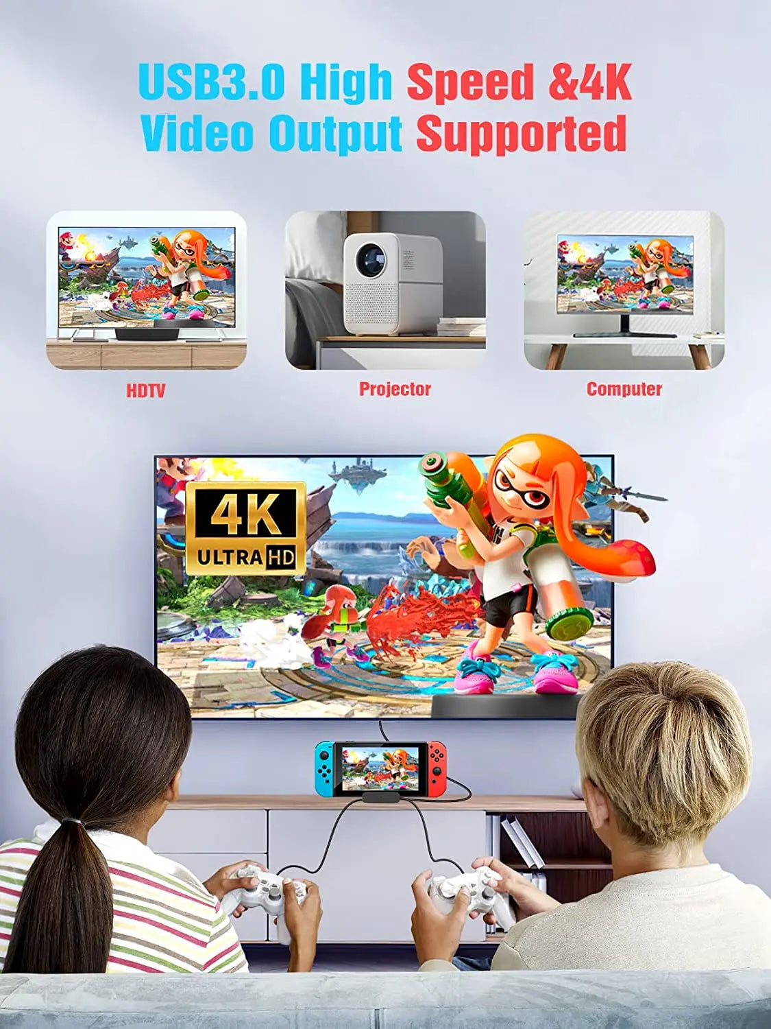 NEWDERY Switch TV Dock for Nintendo Switch&OLED USB C to HDMI Multiport Hub Adapter Portable PD Charger Dock Switch Accessories Shopifynow