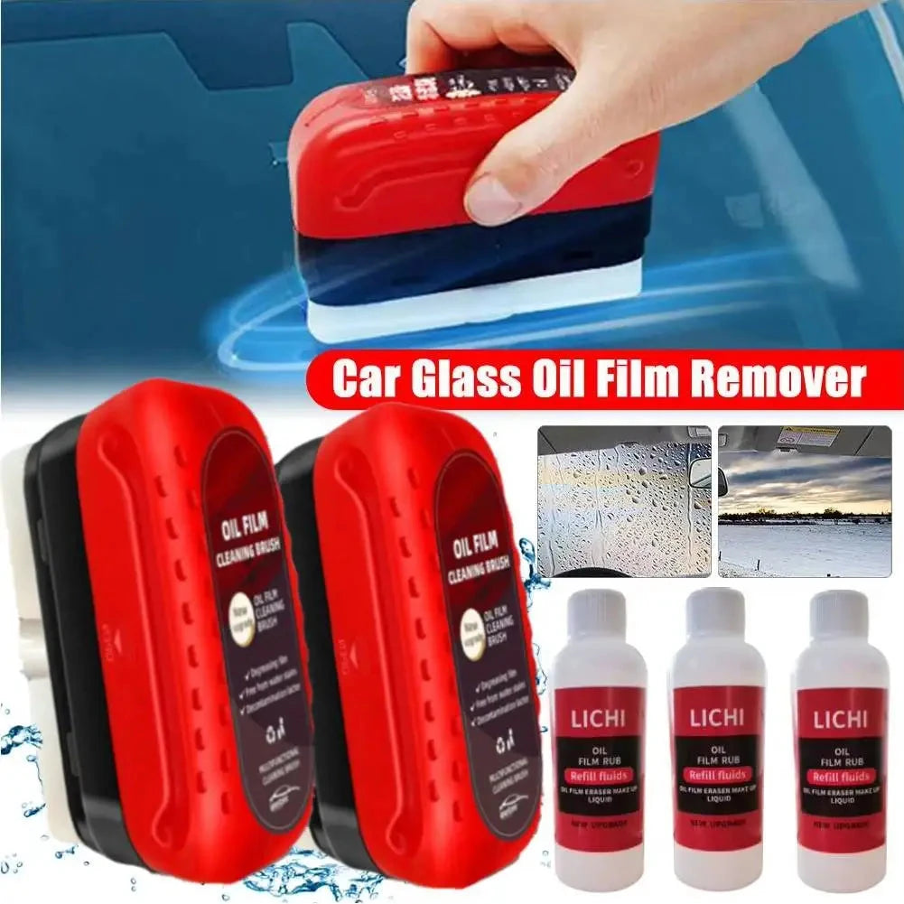 Car Glass Oil Film Remover Powerful Windshield Cleaner Car Glass Sponge Cleaning Brush Water Spots Stain Removal Auto Detailing Shopifynow