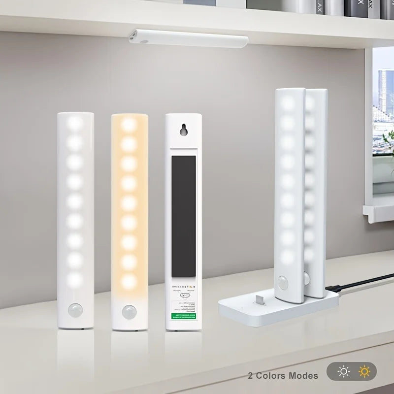 5-Piece LED with Charging Station, Under Cabinet Motion Sensor Lights, USB-C Rechargeable, White Light/Warm Light Shopifynow