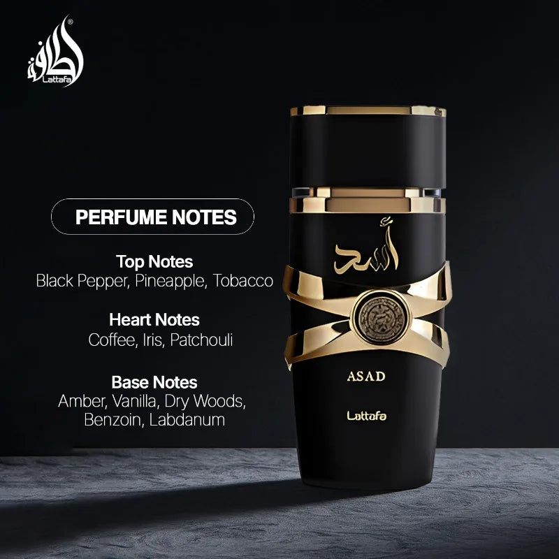 Lattafa Perfumes Asad for Unisex Eau De Parfum Spray 3.4 Ounce - Shopifynow