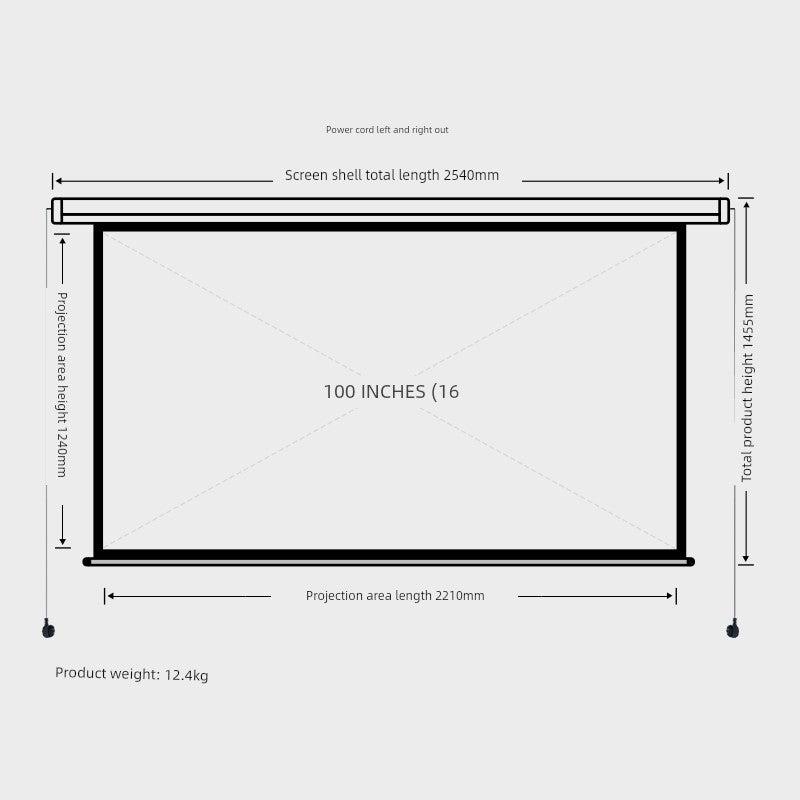 Deli Hanging Projection Screen Curtain Electric Remote Control 100-Inch 4:3 Projection Curtain Office For Home Projector Curtain 120-Inch 16:10 Tripod Screen Wall Screen 84-Inch Shopifynow