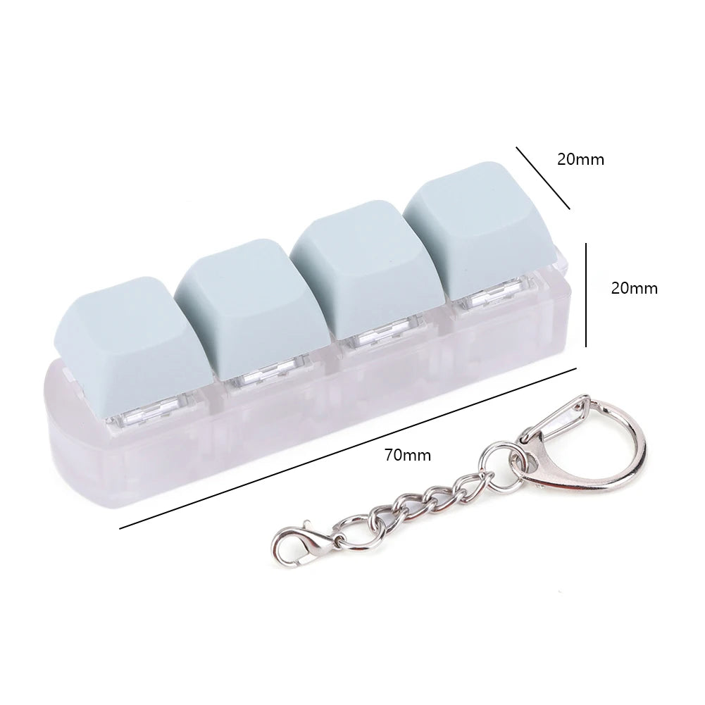 4 Keys Keyboard Keycaps Fidget Toy DIY Finger Keycaps Party Stress Relief Keyboard Caps Finger Button Fidget Decompression Toys - Shopifynow