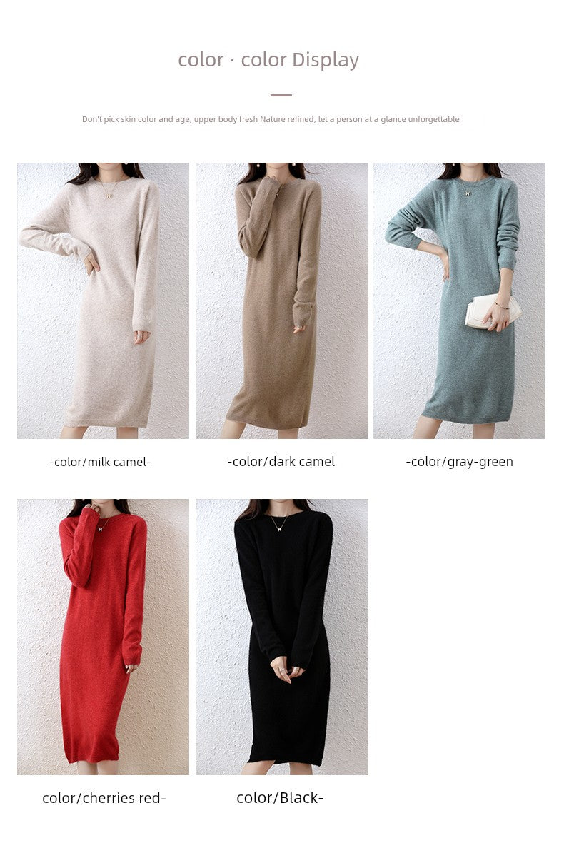 Erdos Mid-Length Sweater Skirt Cashmere Sweater Shopifynow