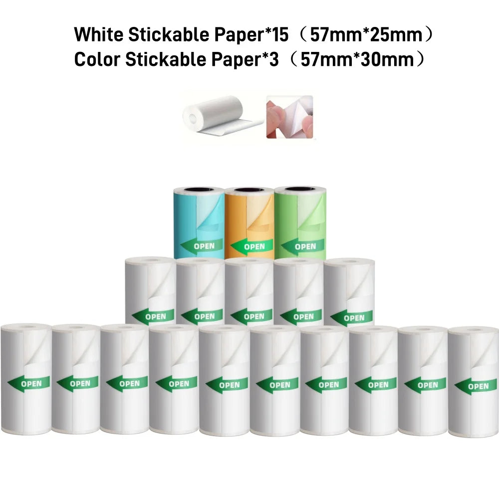 1200mAh Mini Printers Wireless Bluetooth Label Maker Printer 57mm Thermal Stickers Printer For School Home Text Photo Printing Shopifynow