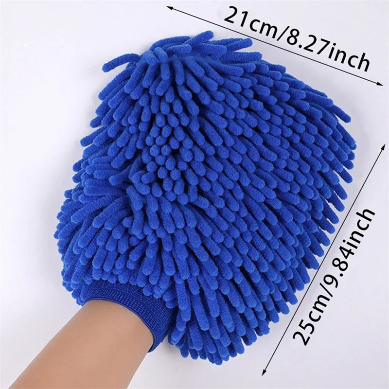 Car Wash Gloves Chenille Glove Plush Rags Thickened double-sided Car Supplies Cleaning Tools Auto Acessories Car Detailing - Shopifynow