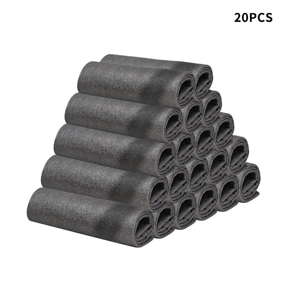 20/5PCS Thickened Magic Cleaning Cloth Reusable Microfiber Washing Rags Glass Wipe Towel For Kitchen Mirrors Auto Windows Shopifynow