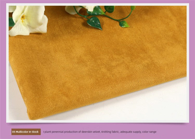 Ginger Air Layer Suede Fabric Pure Color Trench Coat Dress Suede Fabric Sofa Cover Special Fabric Shopifynow