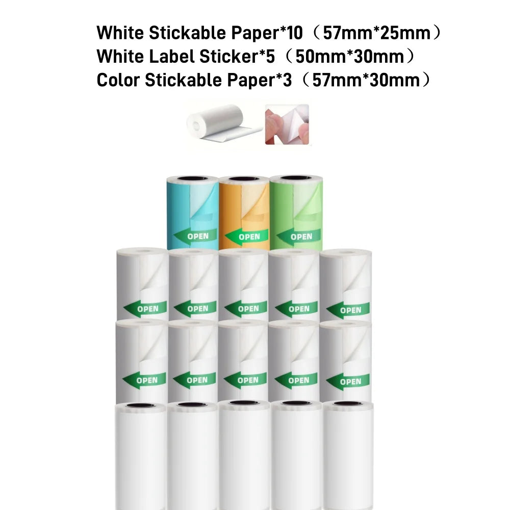 B3 Portable Photo Printer with Bluetooth iOS Android for Inkless Thermal Printing  Sticker Printer Label Maker DIY Toy Kids Gift - Shopifynow