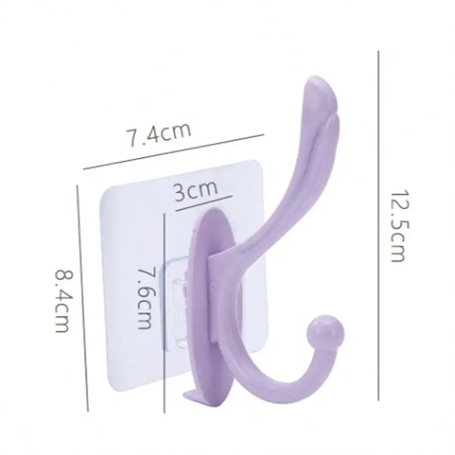 3PC Heavy-Duty Adhesive Coat Hook, Seamless Punch-Free Wall Hook, Plastic Door Hanger for Kitchen & Bathroom Shopifynow