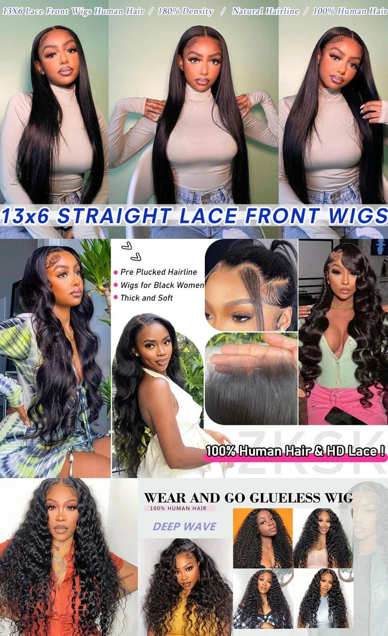 32Inch Body Wave 13x4 13x6 HD Lace Front Human Hair Wigs 4X6 5X5 Glueless Wig Ready To Wear Brazilian Lace Frontal Wig For Women Shopifynow