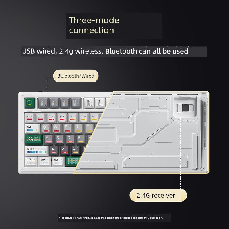 Ikbc Customized Mechanical Keyboard K75 Spectrum Three-Mode RGB Wired Wireless Bluetooth E-Sports Games Office Keyboard Shopifynow