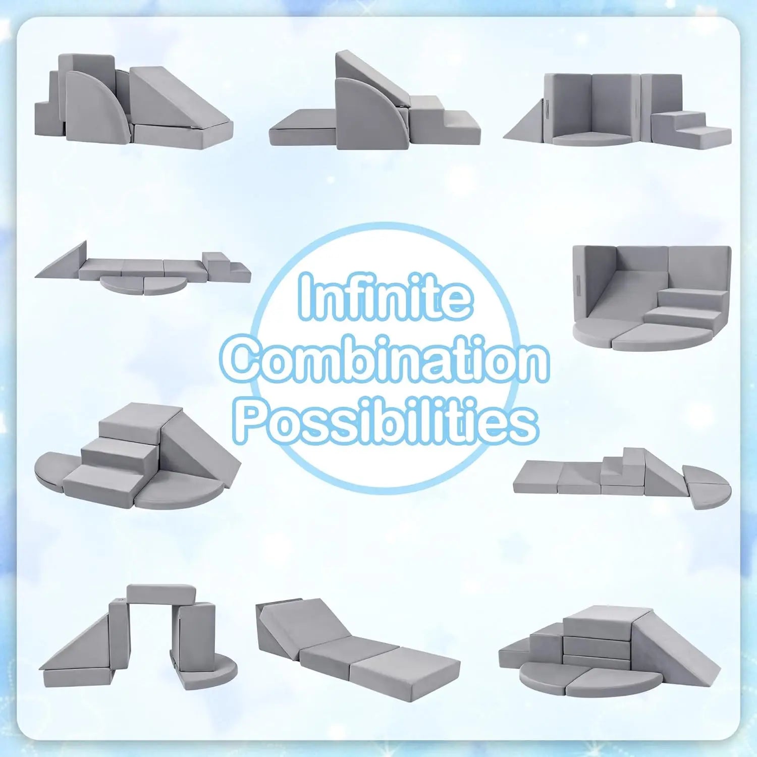 5pcs Foam Climbing Blocks for Toddlers 1-3, Safety First Baby Climbing Blocks Indoor,Soft Play Toys for Infant, Ideal Crawling a Shopifynow