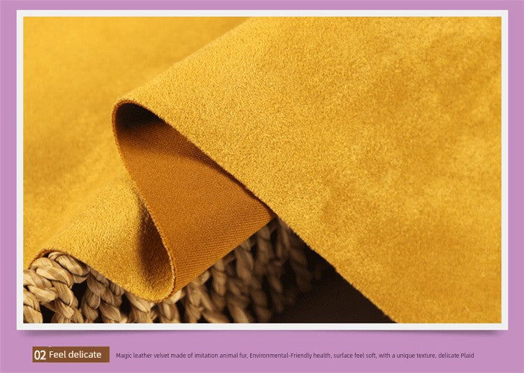 Ginger Air Layer Suede Fabric Pure Color Trench Coat Dress Suede Fabric Sofa Cover Special Fabric Shopifynow