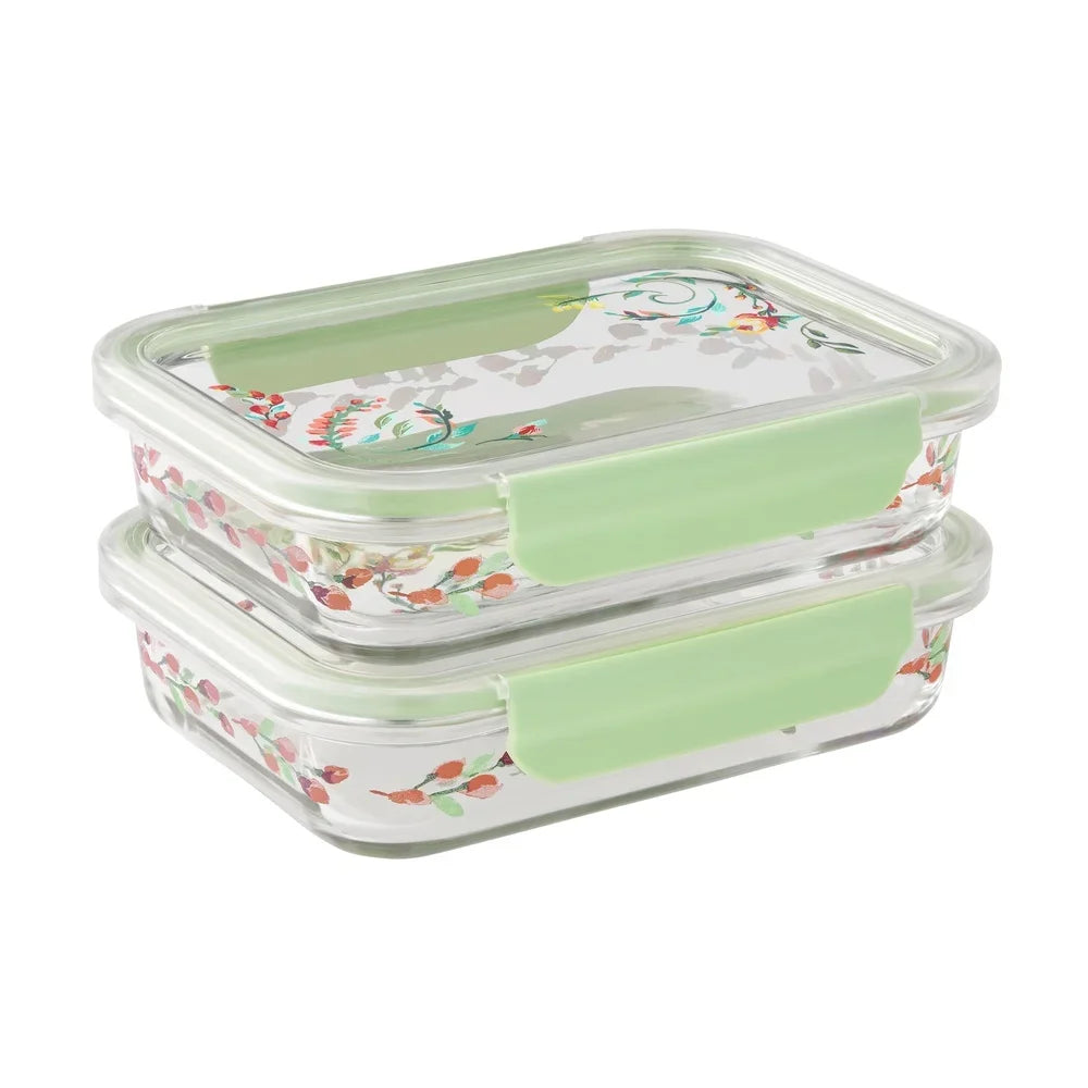 Airtight Glass Food Storage Containers Set 2 Tritan Lids Stacking Nesting Dishwasher Safe 4 Pieces Microwave Freezer Oven Safe Shopifynow