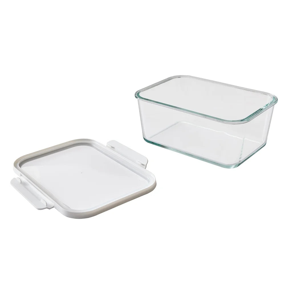 14 Cup Glass Food Storage Container with Tritan Lid Microwave Freezer Dishwasher Safe Stackable 2 Pieces Shopifynow