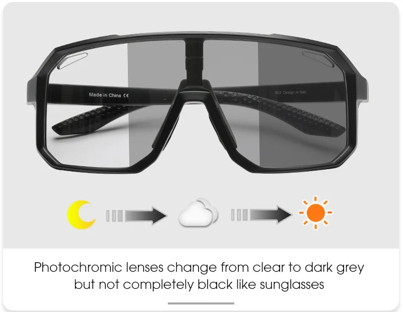 Cycling Glasses Photochromic Sunglasses Men Women Mountain Bike Road Eyewear New Bicycle Riding Outdoor Sports Hiking Goggles - Shopifynow