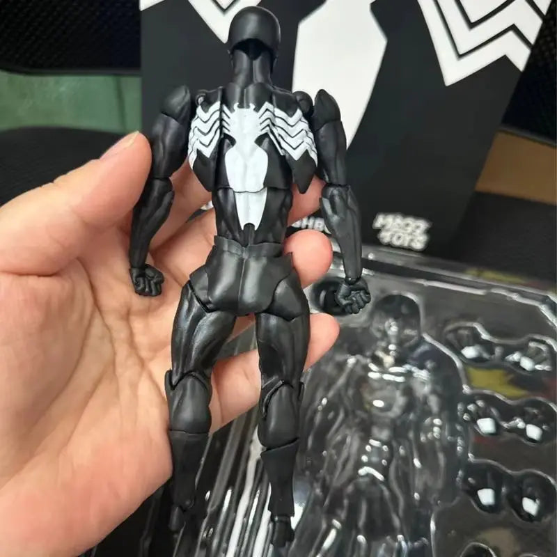2025 High Quality Black Suit Neighbor Symbiote Spider Man Black Venom Battle Suit Joint Movable Figurine Messtoy Model Gift Shopifynow