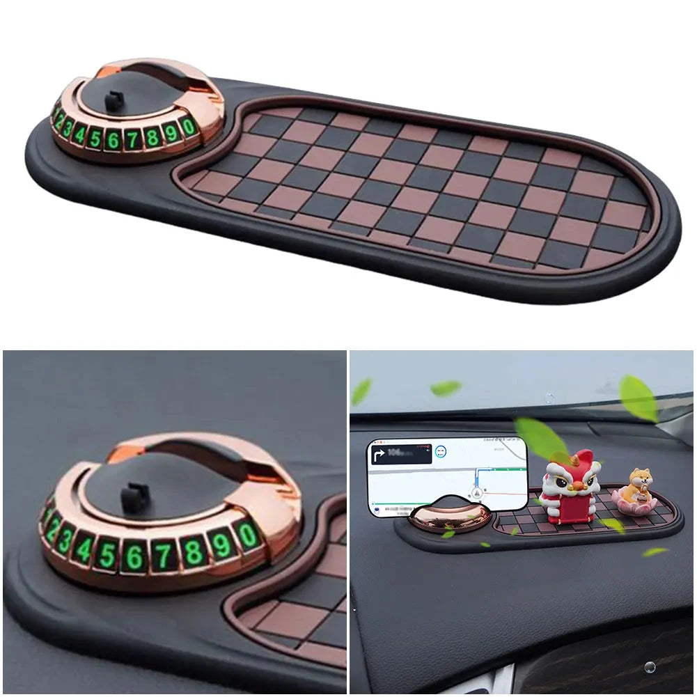 Car Dash Mat Anti Slip Rug with Auto Phone Holder Silicone Dashboard Car Pad Mat for Phones Keys Gadgets Shopifynow