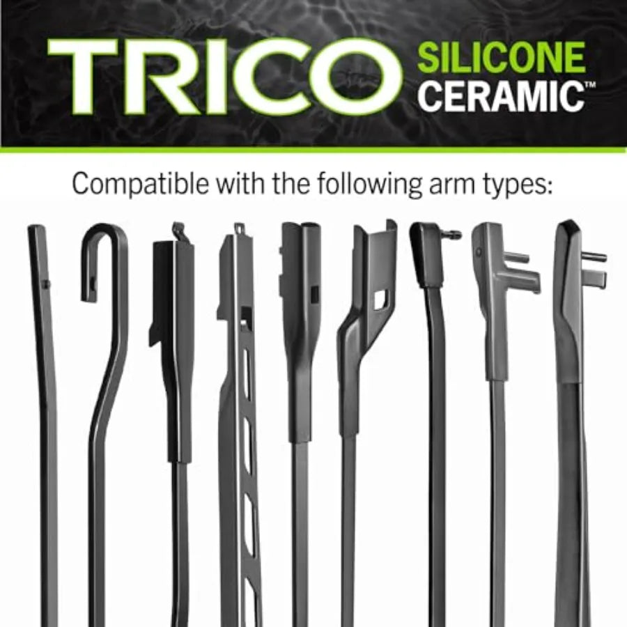 22 Inch 22 Inch Pack of 2 Automotive Replacement Windshield Wiper Blades with Silicone Ceramic Technology 902222 for Select Veh