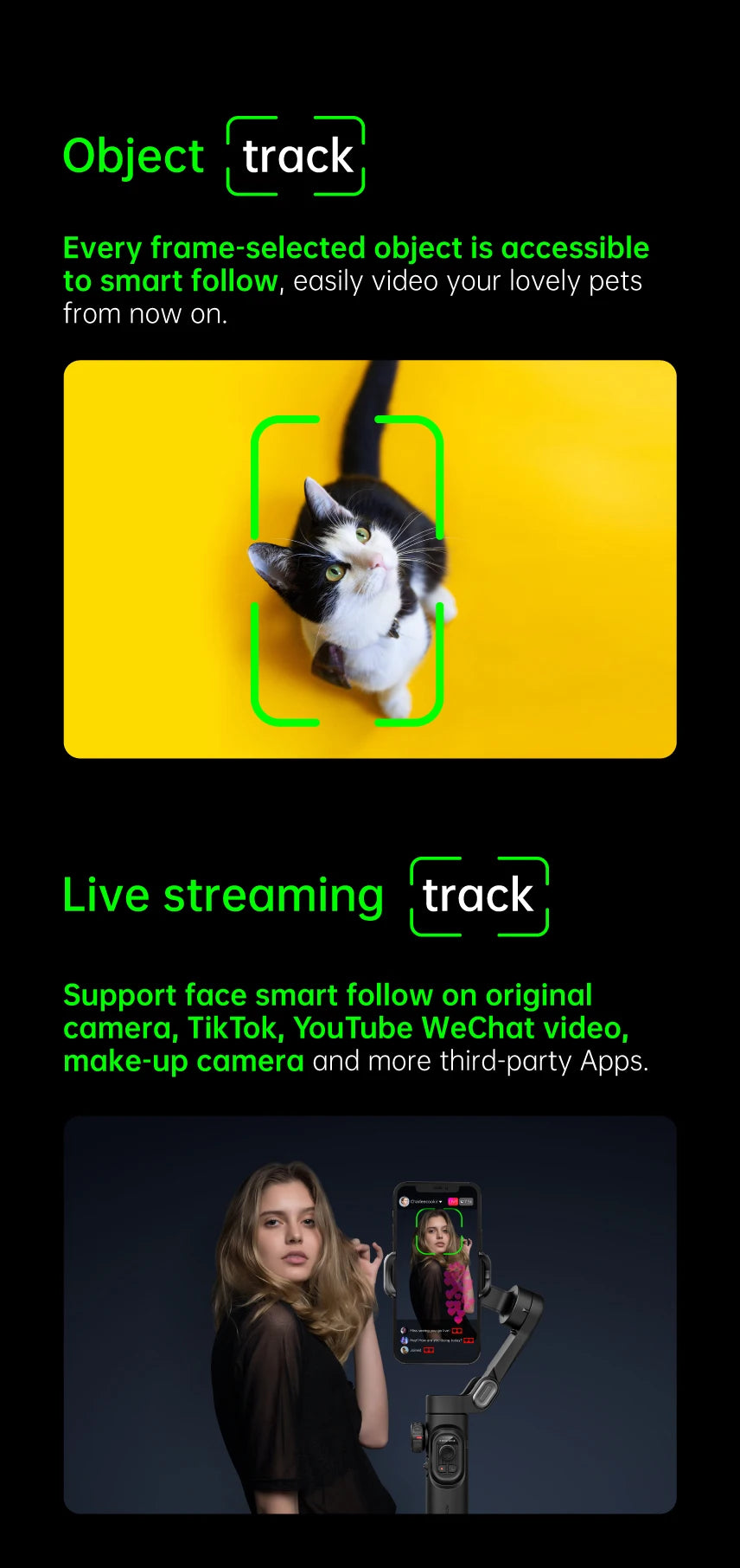 AOCHUAN 3-Axis Handheld Gimbal Stabilizer SmartXE for Smartphone for iPhone Android AI Face Tracking TikTok Vlog - Shopifynow