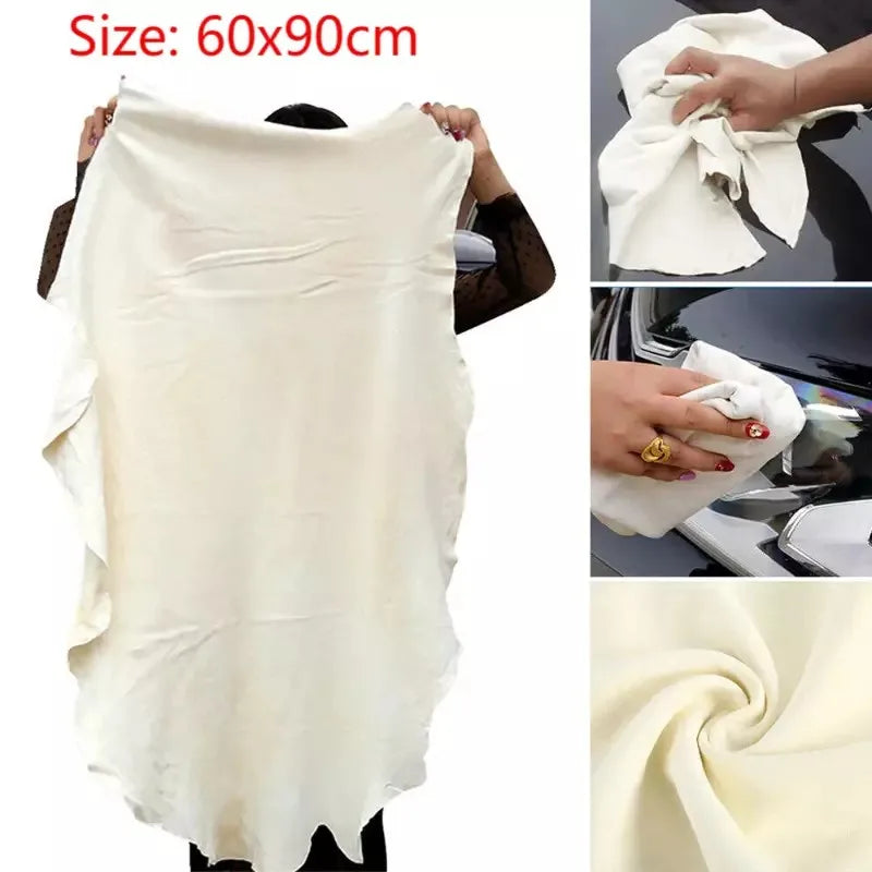 1PCS 60x90cm Natural Chamois Leather Car Washing Towels Super Absorbent Car Home Window Glass Quick Drying Wash Towel Shopifynow