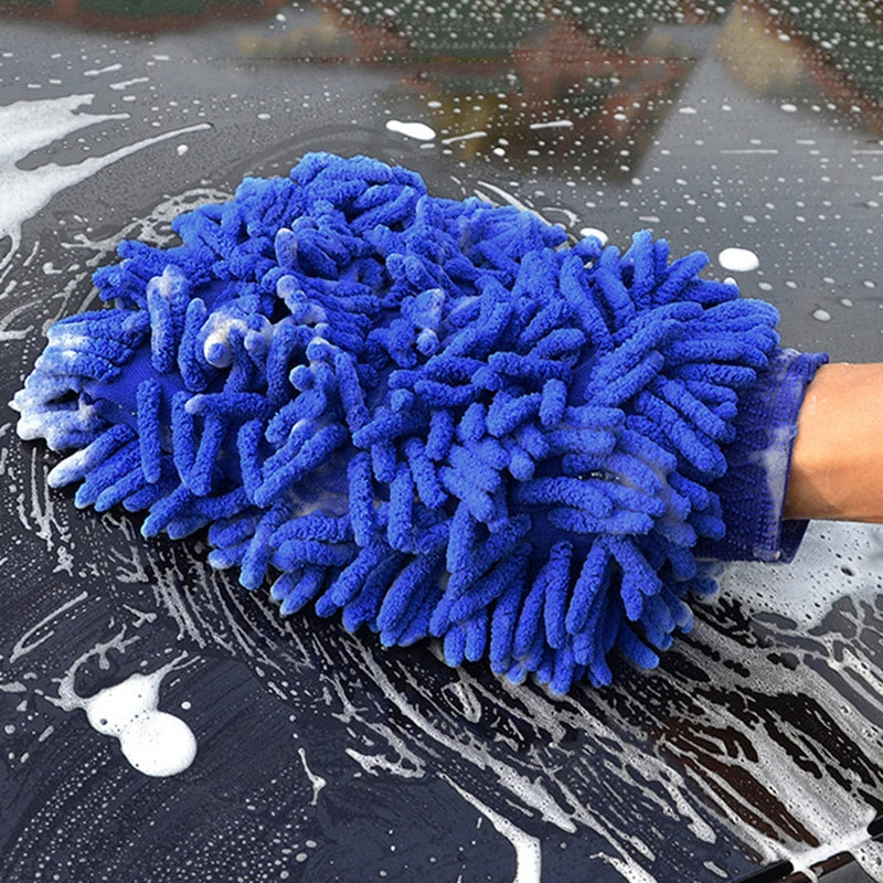 Car Wash Gloves Chenille Glove Plush Rags Thickened double-sided Car Supplies Cleaning Tools Auto Acessories Car Detailing - Shopifynow