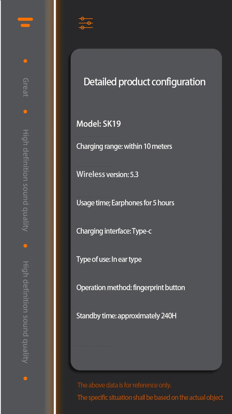 SK19 Super bass Earphones TWS Wireless Bluetooth Headset With Mic Smart Touch Headphones Invisible Mini Noise Reduction Earbuds Shopifynow