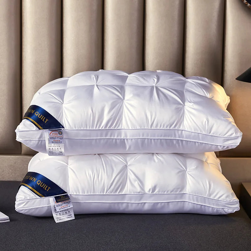 2-Piece Sleep Pillow Set, Soft Supportive Bed Pillows, Suitable for Back, Stomach, or Side Sleeping Luxury Hotel Pillows Shopifynow