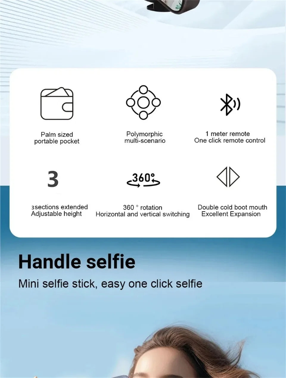 2025 new Selfie Stick Tripod with Wireless Bluetooth Remote, Portables Foldable Stand for iPhone Smartphone Vlog Shooting Record - Shopifynow