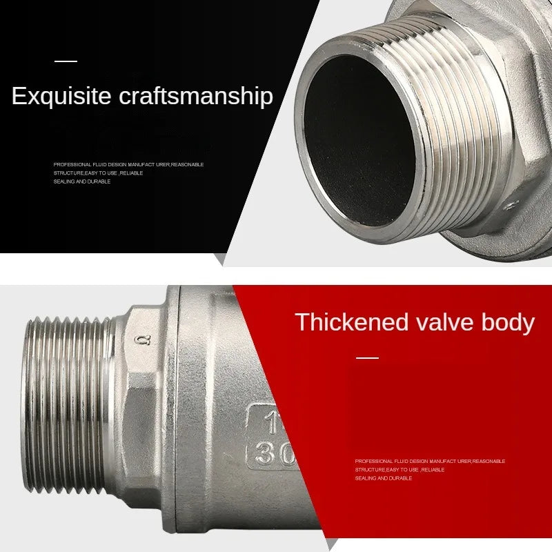 316 Stainless Steel 2P Ball Valve 1/2" 3/4" 1" 1-1/4" 1-1/2" 2" NPT Female And Male Thread Water Gas Oil Switch Fitting Adapter - Shopifynow