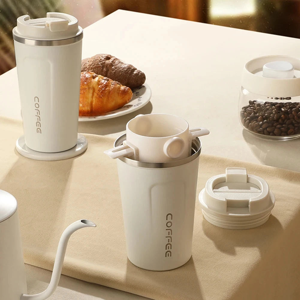 380ml/500ml Vacuum Drinking Glass 304 Stainless Steel Automobile Mugs Leakproof Thermal Tea Mugs Environmentally for Home Office Shopifynow