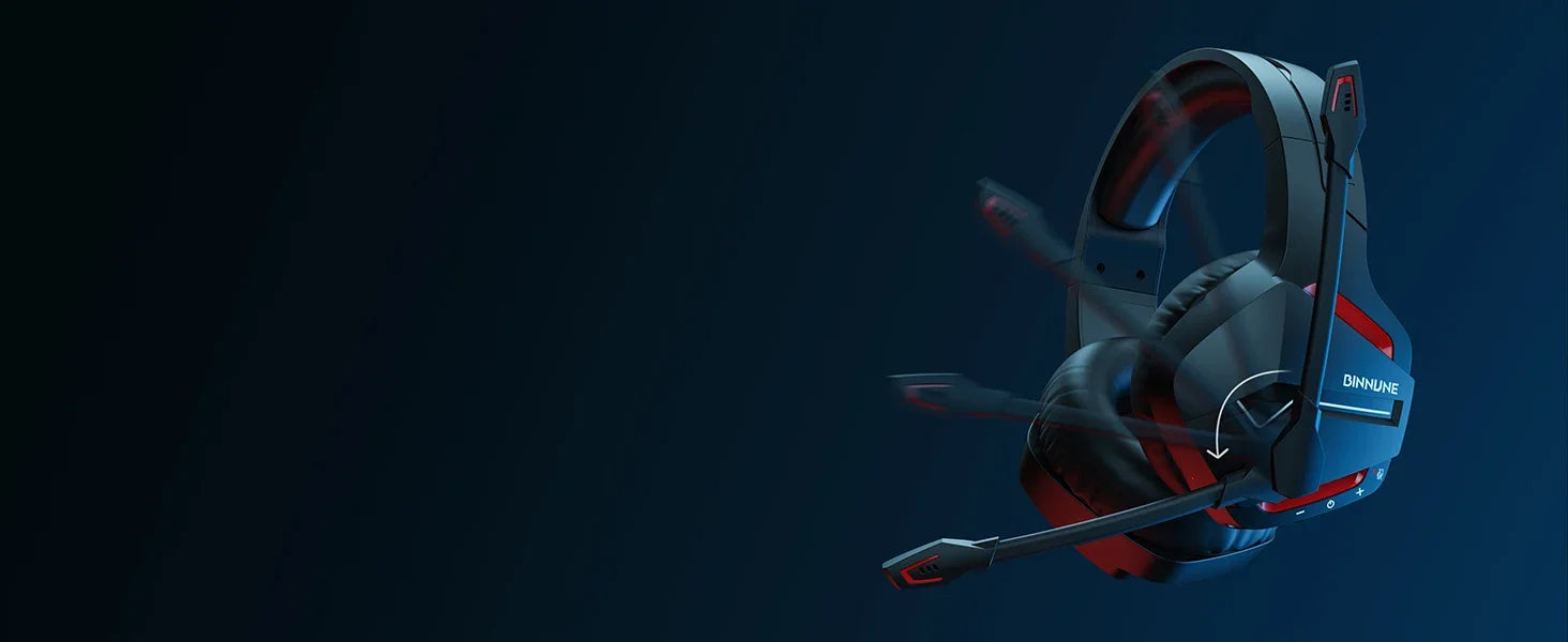 BINNUNE BW01 Wireless Gaming Headset with Mic for PC PS4 PS5 2.4G Bluetooth USB Gamer Headphones with Mic for Laptop Computer - Shopifynow