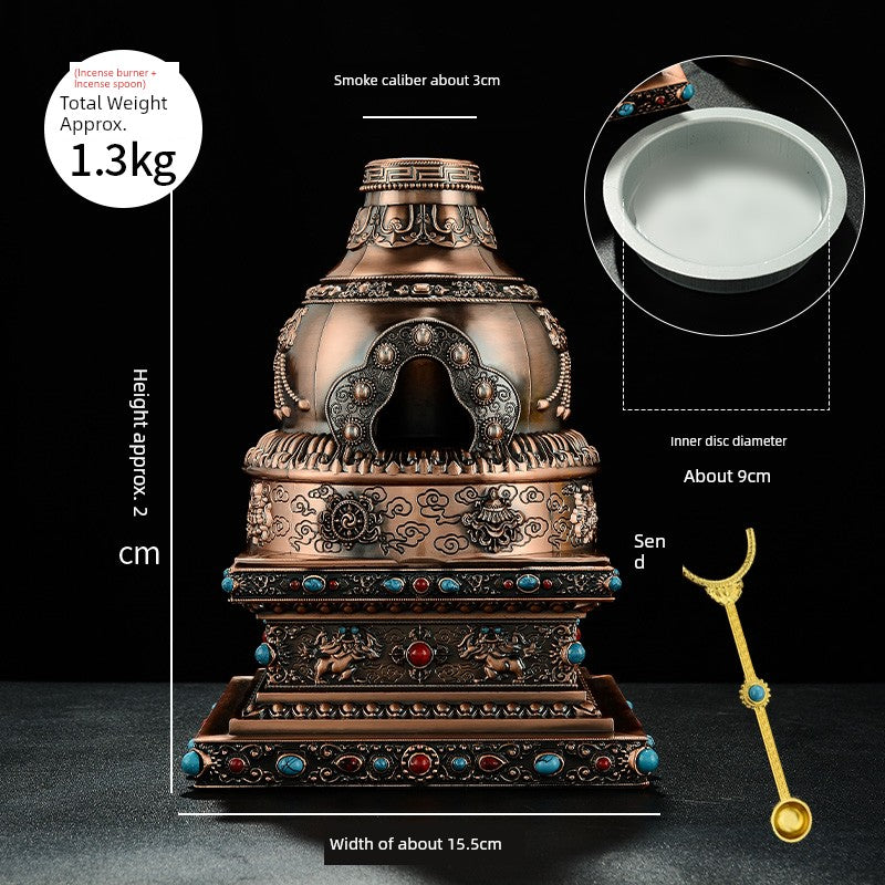 Eight Auspicious Symbols Incense Burner Food Feeding Stove Cone Incense Face Powder Medicine Aromatherapy Outdoor For Home Fire Stove Decoration Shopifynow