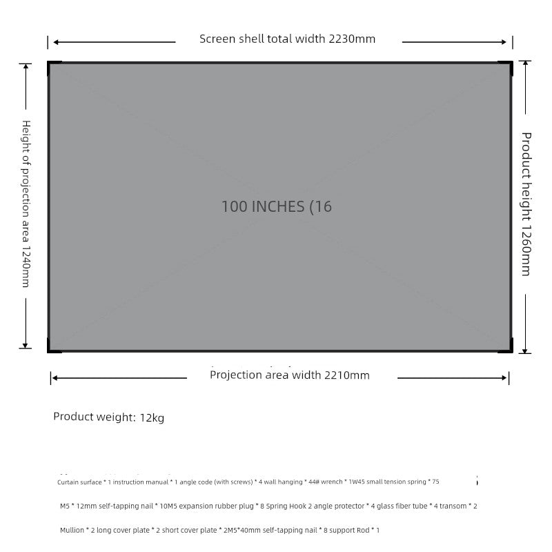 Deli Hanging Projection Screen Curtain Electric Remote Control 100-Inch 4:3 Projection Curtain Office For Home Projector Curtain 120-Inch 16:10 Tripod Screen Wall Screen 84-Inch Shopifynow