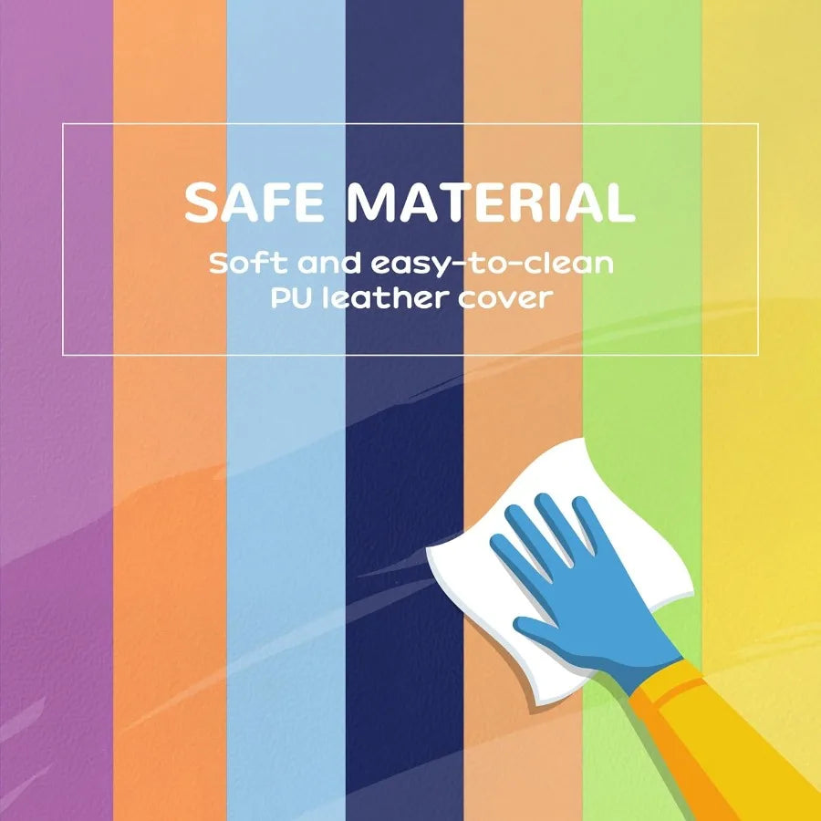 7 Piece PU Leather Soft Play Climbing for Toddlers, Baby Colorful Soft Play Gym Toys Indoor, Modular Crawling & Climbing Play Se Shopifynow