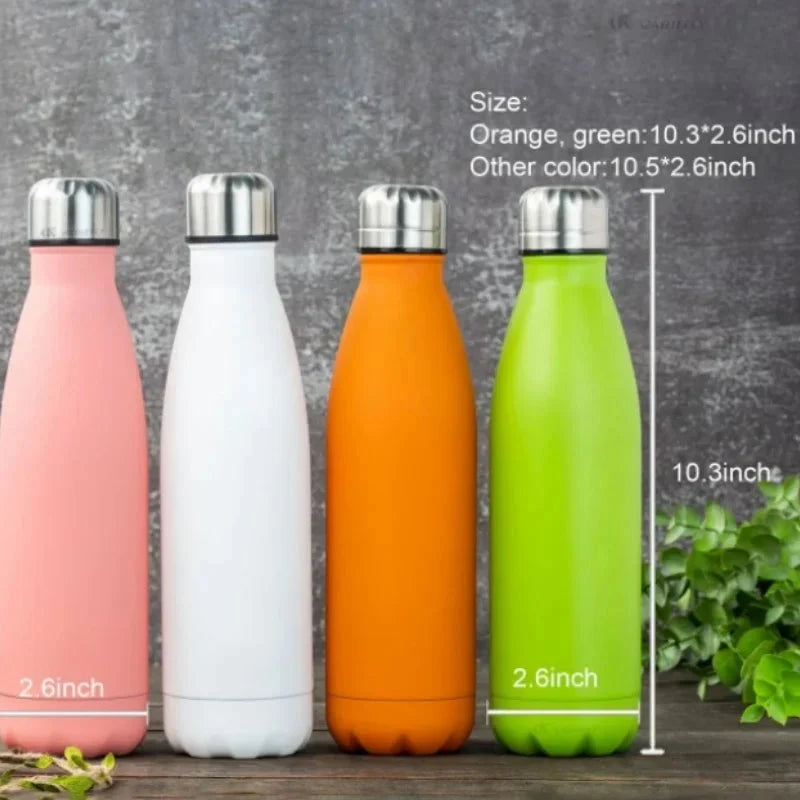 500ml/750ml Double-layer Stainless Steel Insulated Cup, Large Capacity Cola Bottle, Sports Water Cup Shopifynow
