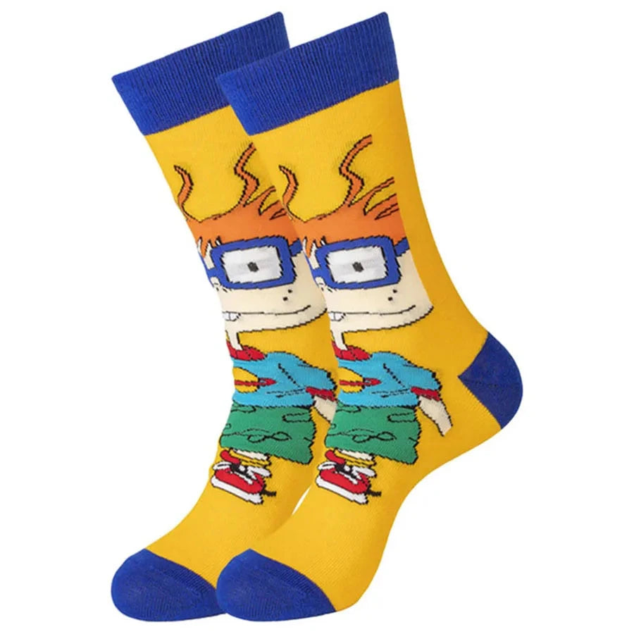 10Pairs Unisex Cartoon Anime Socks Christmas  Halloween Skull Hip Hop Street Fashion Elements Novelty Funny Casual Crew Socks Shopifynow