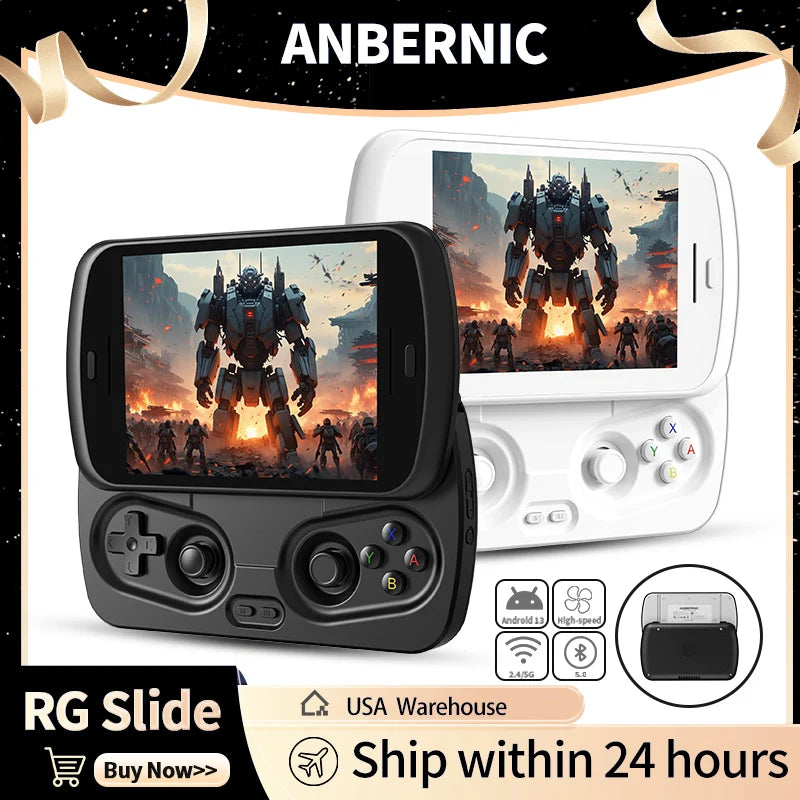 Anbernic RG Slide Handheld Game Console 4.7" LTPS In-Cell Screen Android 5G WIFI Video Gaming Player Supports 1080p-Port Output Shopifynow