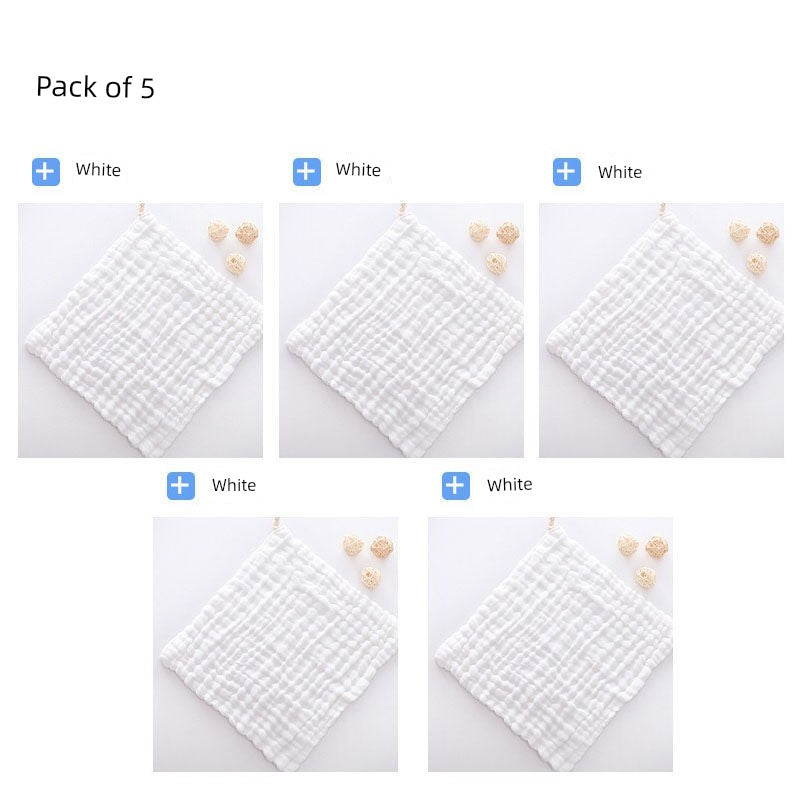 Baby Pure Cotton Gauze Towel Saliva Towel Baby Washing Face Small Square Towel Newborn Baby Child Dedicated Product Soft Bath Towel Shopifynow