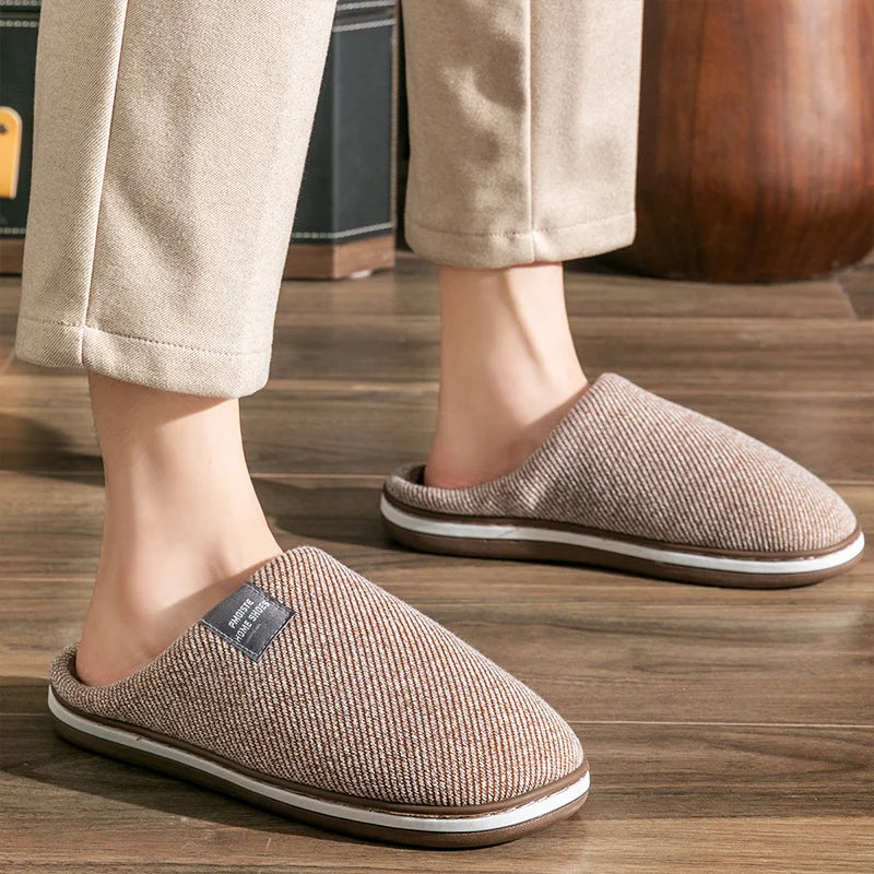 Bedroom Slipper for men Memory Foam Warm Soft Non Slip Wear resistant High Quality Indoor Shoes men Luxury