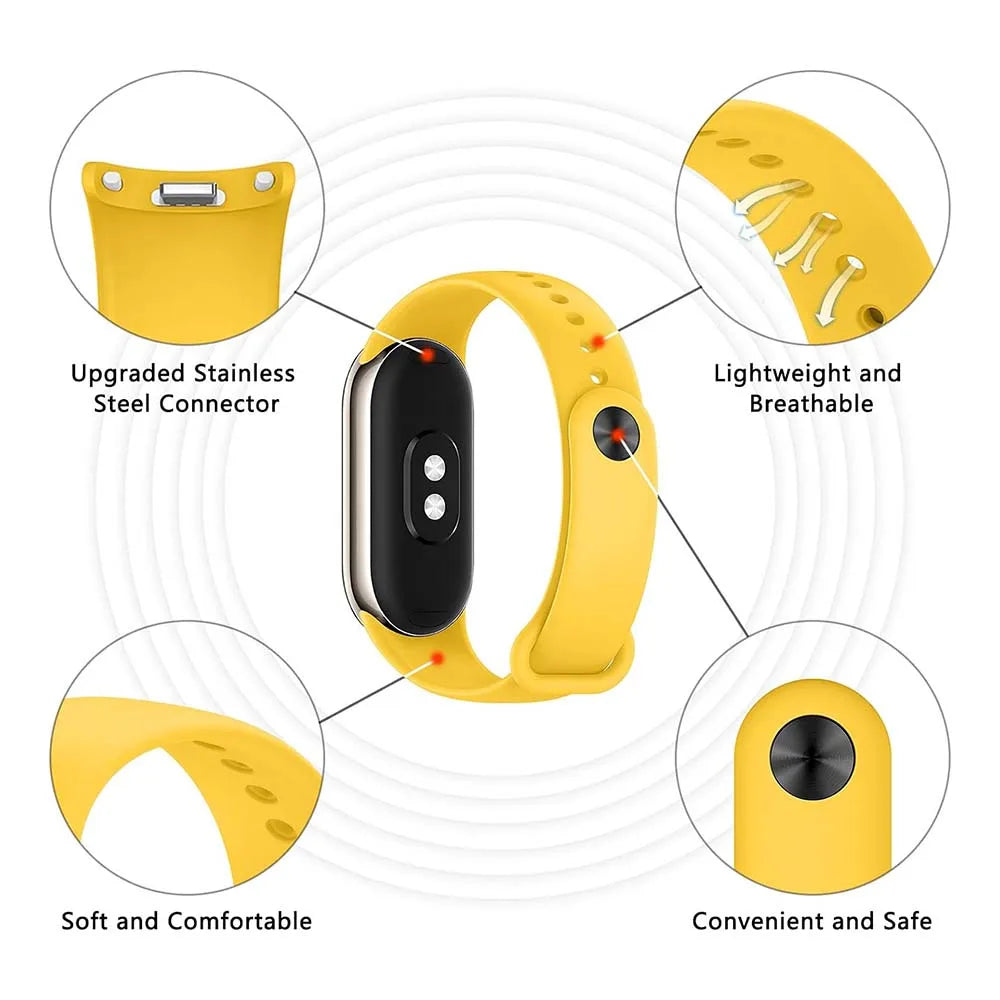 2025 Strap for Xiaomi Mi Band 8/8 NFC Bracelet Silicone Wrist Miband 9 NFC Replacement pulsera correa Sport Strap for Mi Band 9 - Shopifynow