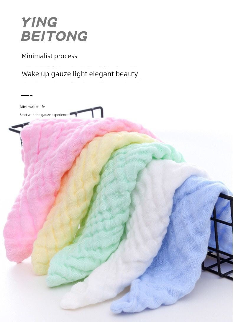 Baby Pure Cotton Gauze Towel Saliva Towel Baby Washing Face Small Square Towel Newborn Baby Child Dedicated Product Soft Bath Towel Shopifynow