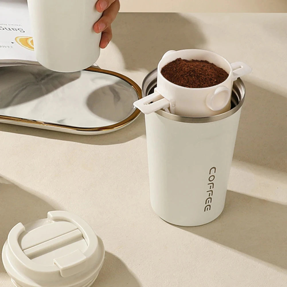 380ml/500ml Coffee Mug 304 Stainless Steel Insulated Coffee Cups Environmentally Direct Drinking Water Bottle for Travel Sports Shopifynow