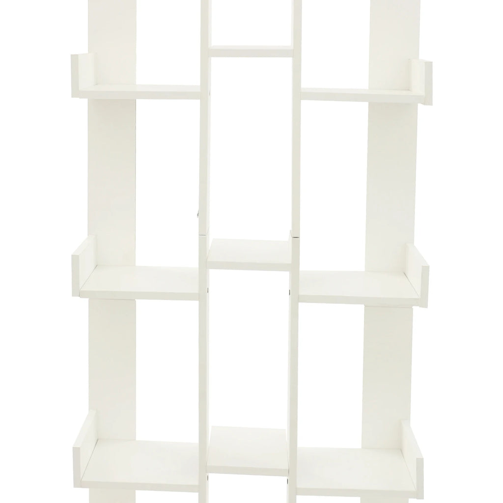 Bookcase 15-Compartment Bookcase with Cabinet Floor Standing Bookcase Each Tier Load Capacity About 5kg For Study Rooms Offices