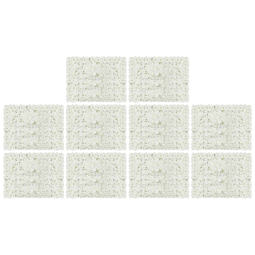 Flower Wall Panels, 10-piece Set, Artificial Silk and Plastic, 2.58ft² Coverage, Easy To Hang, Durable, Water-resistant, Great F Shopifynow