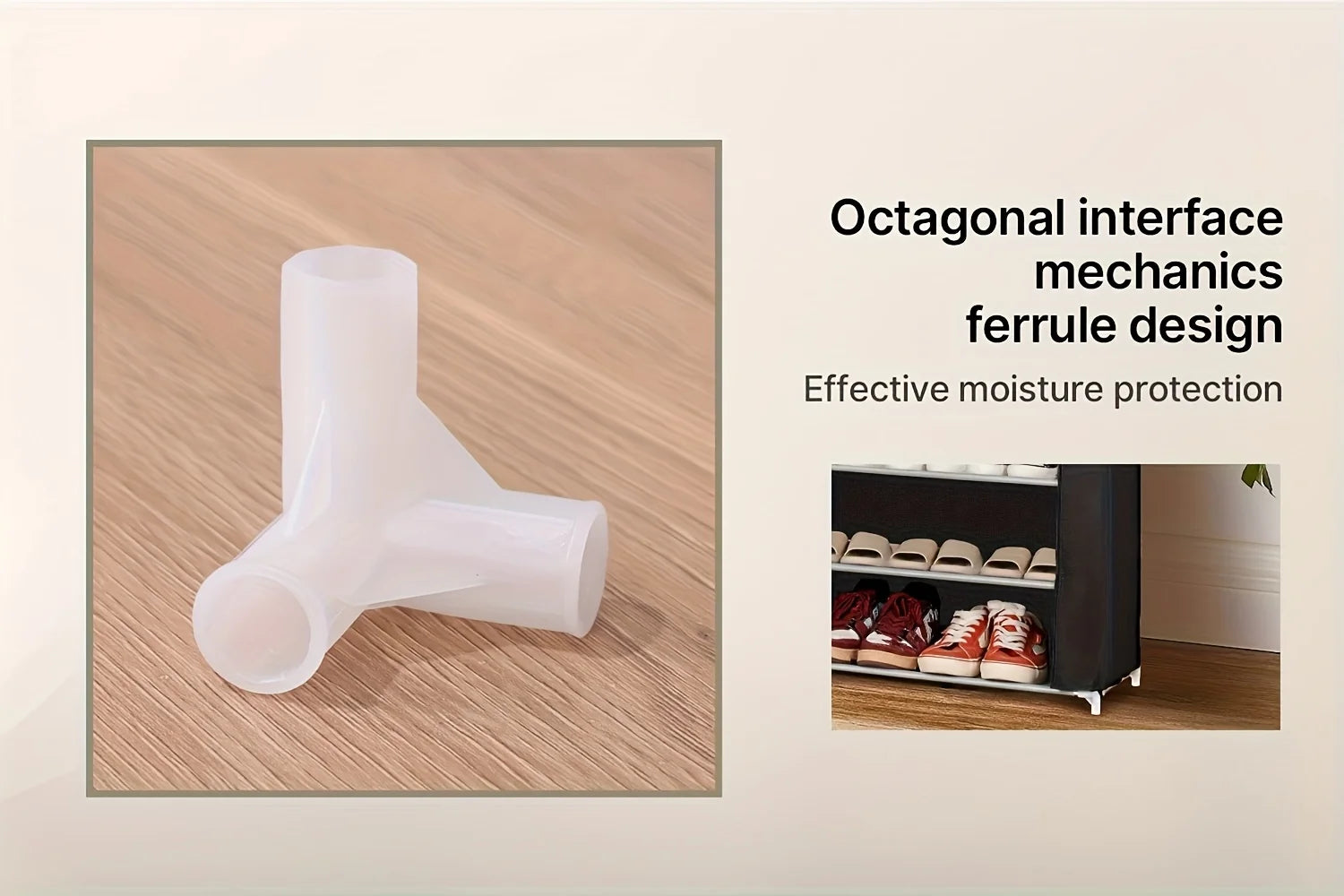 6-layer double row shoe rack with dust cover, easy to assemble and store shoes, black plastic design, 12 grid storage rack Shopifynow