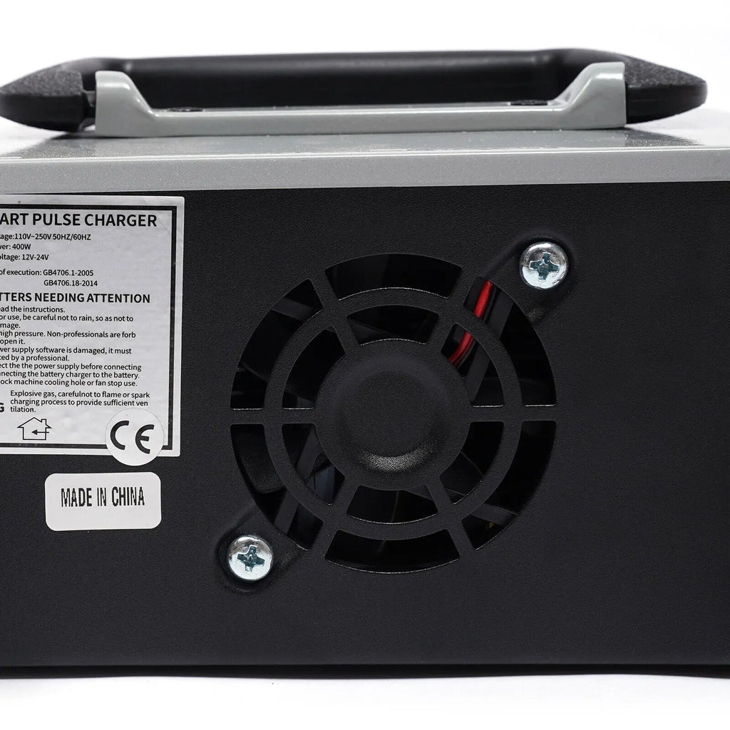 12V/24V 400W Heavy Duty Car Truck Battery Charger Intelligent Pulse Repair Trick